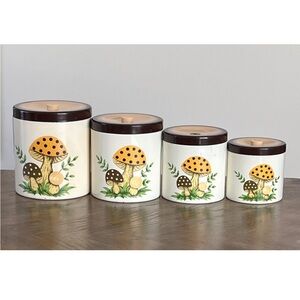 Vintage Mushroom Canister Set